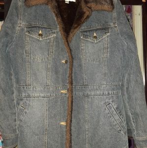 Faux Fur Denim Jacket